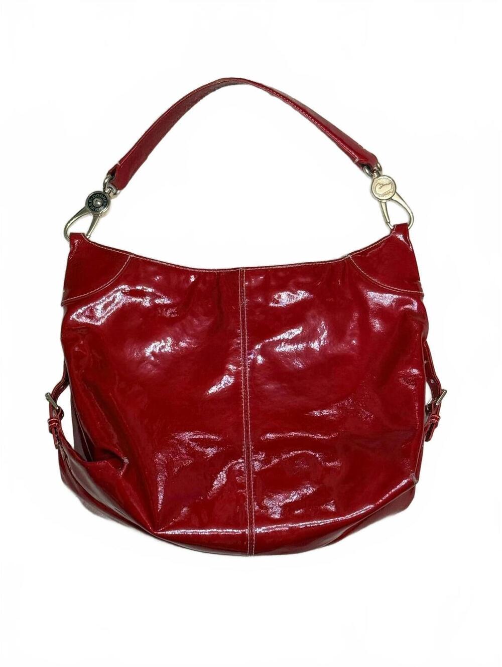 Dooney & Bourke Red Patent Leather Shoulder Bag
